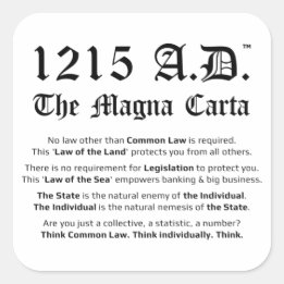 1215 A.D.™ Os Adesivos de Lei Comum da Magna Carta