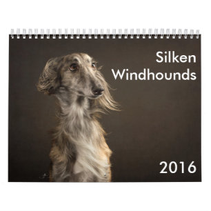 12 2016 calendários macios de Windhounds