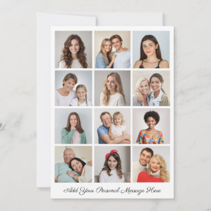 12 Colagem de Fotos Adicionar Seu Próprio Cartão D