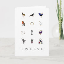 12 dias de cartão de Natal