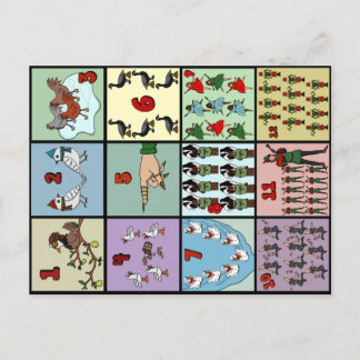 12 dias de cartão postal de Natal