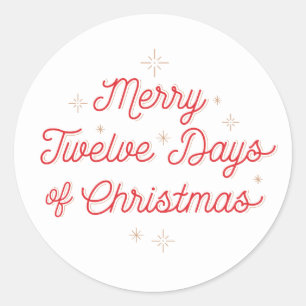 12 DIAS DE NATAL / Adesivos de Natal