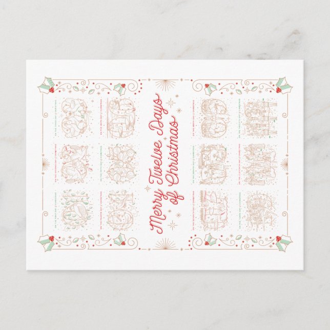 12 DIAS DE NATAL / Cartão de Natal (Frente)