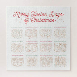 12 dias de Quebra-cabeça de Natal 20 x 20