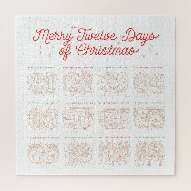 12 dias de Quebra-cabeça de Natal 20 x 20 (Vertical)
