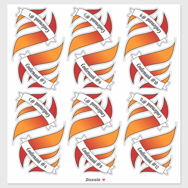 12 Etiquetas de nome de confirmação (Folha)