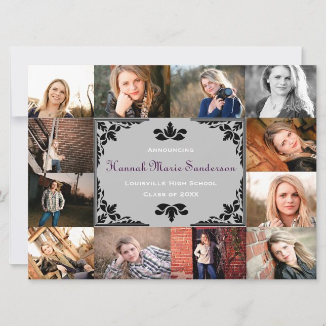 12 Fotos de Colagem de Graduação - Anúncio de Form (Frente)