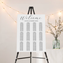 12 Gráfico de Assentos Simples de Casamento Elegan