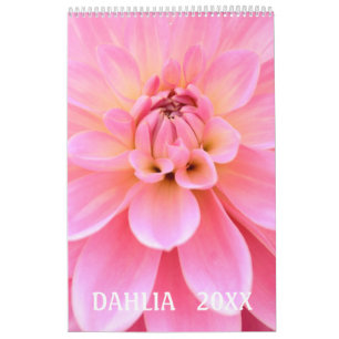 12 meses Belo Calendário Fotográfico Dahlia