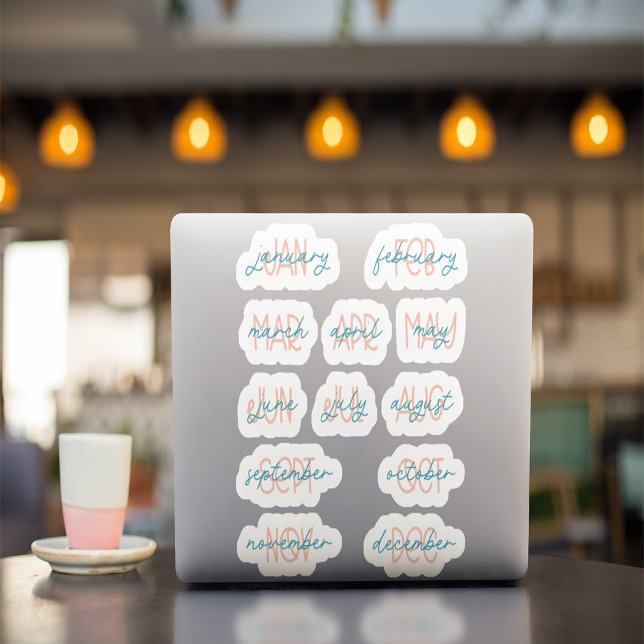 12 Meses com adesivos para leitores (12 Month Planner Stickers)