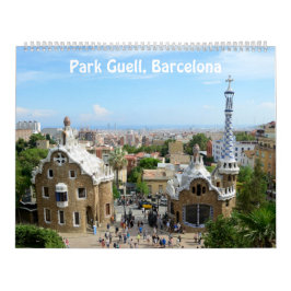 12 meses Park Guell, Calendário Fotográfico de Bar