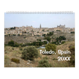 12 meses Toledo, calendário da parede da Espanha