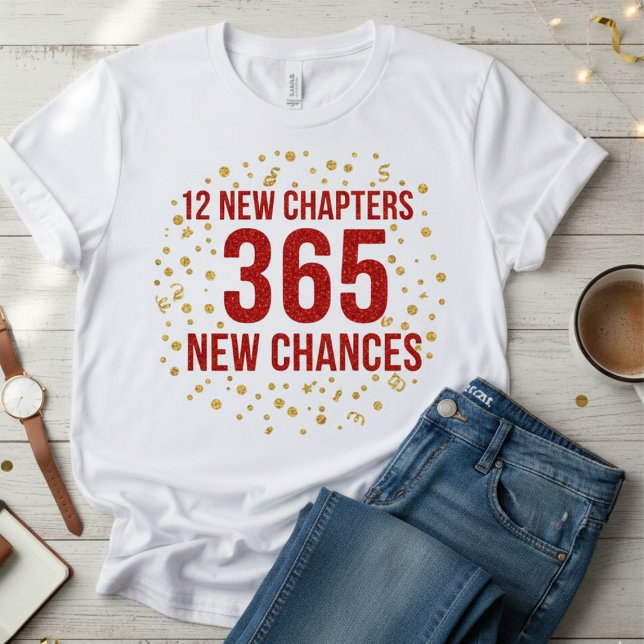  💫 12 New Chapters 365 New Chances T-Shirt (Criador carregado)