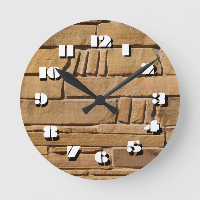 12 Opções de Número para o Relógio de Pedra Escolh (Frente)