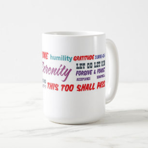 12 passos de recuperação de slogans caneca café 24
