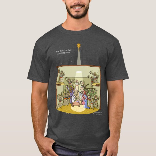 12o Dia da camisa do Natal (12 bateristas) T (Frente)