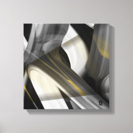 12x12" Tendência Arte Abstrata Canvas Preto Branco