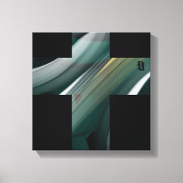 12x12" Tendência Arte Abstrata Canvas Preto Branco