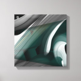 12x12" Tendência Arte Abstrata Canvas Preto Branco