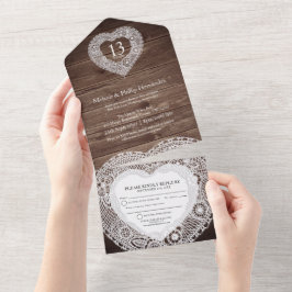 13º aniversário de casamento de renda sem envelope