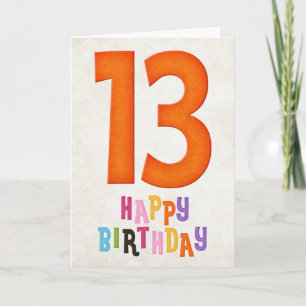13 Aniversário Feliz Cartão de Aniversário Desi
