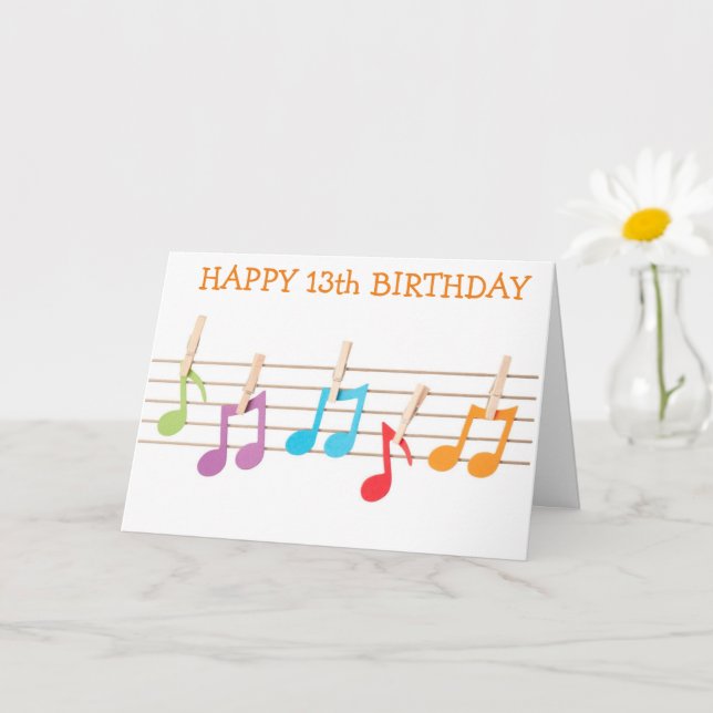 **13 ANIVERSÁRIO** NOTAS MUSICAIS DESEJOS DE ANIVE (Planta pequena)
