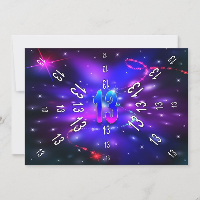 13 DE ANIVERSÁRIO - Universo Abstrato - CONVITE (Frente)