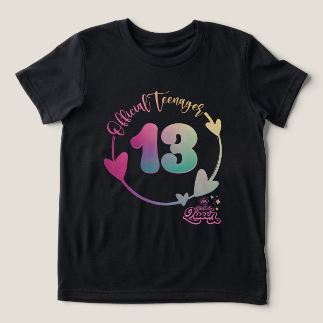 13 Oficial de Adolescente Aniversário de 13 Anos (Design frontal)