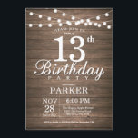 13 Russo Aniversário Convite String Luz Madeira<br><div class="desc">Convite de Aniversário para 13 Russo com Luzes de Cordas Fundo de Madeira. Aniversário de crianças. 16º 18º 21rua 30 40º 50º 60º 80 90 100º,  Qualquer idade. Para mais personalização,  clique no botão "Personalizar" e use nossa ferramenta de design para modificar este modelo.</div>