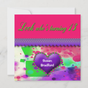 13o convite de aniversário - menina