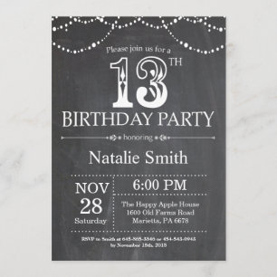 13o Luzes da corda do quadro do convite do