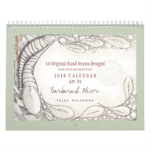 14 desenhos originais, calendário 2018 (Capa)