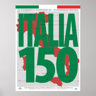 150º aniversário Unificação da Poster da Itália