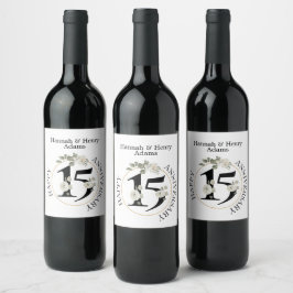 15 anos ANIVERSÁRIO Rótulo do Vinho