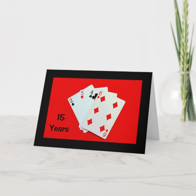 15 Anos É Um Grande Negócio! Cartão de Aniversário (Frente)