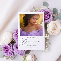 15 Birthday Elegant Quinceanera Fotografia Convite