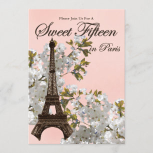15 Convites Da Torre Eiffel Sweet 15