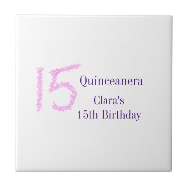 15 de Quinceanera, modelo de relva rosa (Frente)