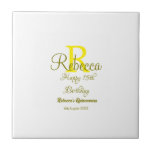 15 Feliz Aniversário Amarelo Apelido Monograma Mod<br><div class="desc">design</div>