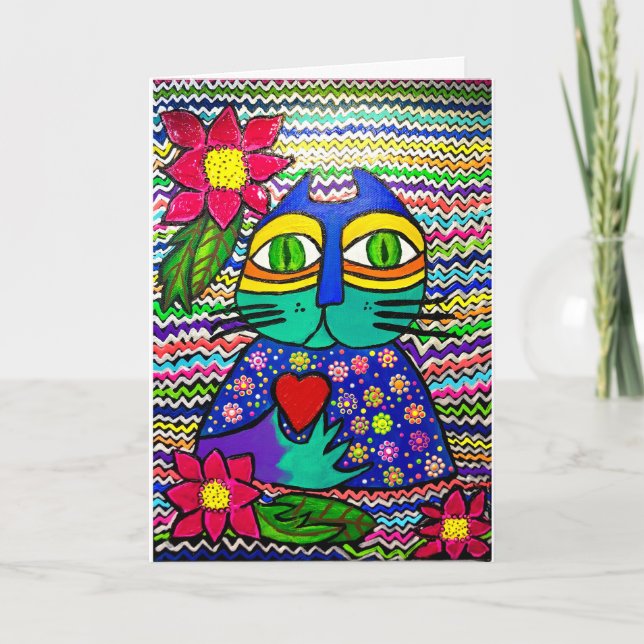 15 - Kisa o gato Cartão de Boas Vindas (Frente)