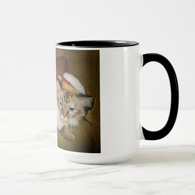 15 onças. caneca com Dezi o Ragdoll vestido como o (Direita)