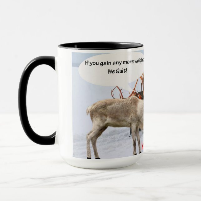 15 oz caneca de dois tons. merrychristmas feliz an (Esquerda)