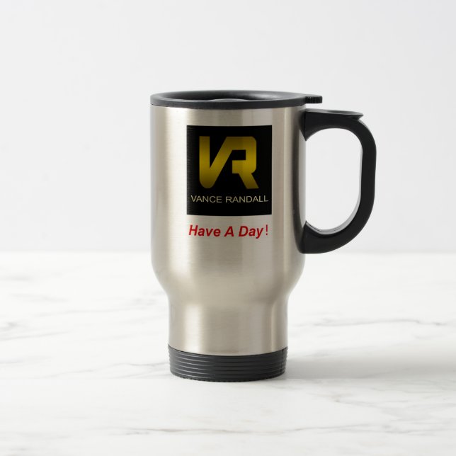 15 oz. Caneca de viagem de aço inoxidável (Direita)