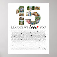 15 Razões pelas quais Eu Amo Você Poster de Fotomo