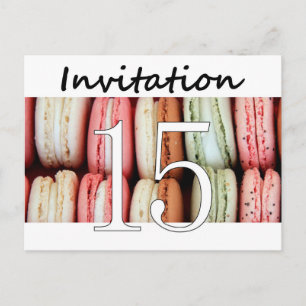 15o Macaron do convite de aniversário