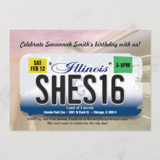 16º Aniversário do Convite de Licença de Illinois
