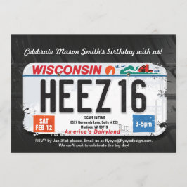 16º Aniversário do Convite de Licença em Wisconsin