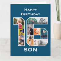 16º Cartão com fotos de aniversário