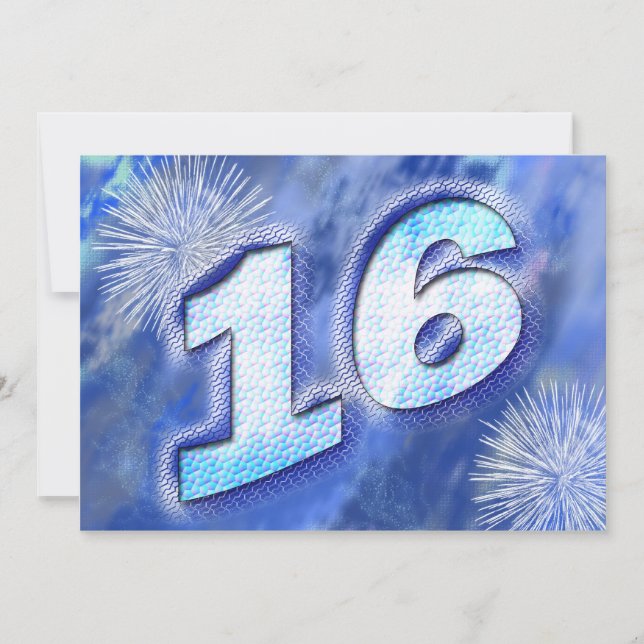 16º convite para Festa de aniversário (Frente)