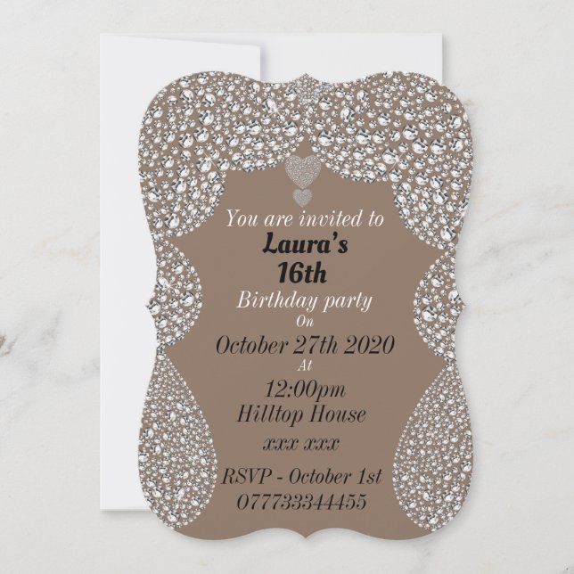 16º convites de festas de aniversários personaliza (Frente)